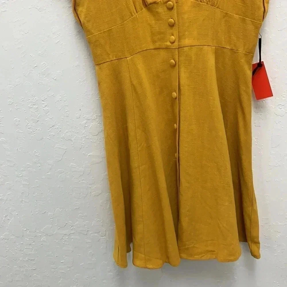 Forever 21 Dukes of Dallas Yellow Mini Dress NWT Size Medium - Picture 4 of 6